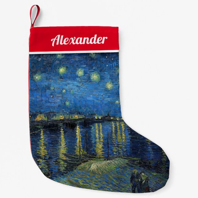 Vincent van Gogh - Starry Night Over the Rhone Kleiner Weihnachtsstrumpf (Vorderseite)