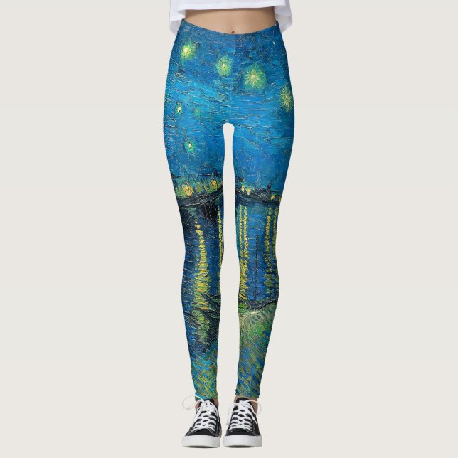 Vincent Van Gogh Starry Night Over the Rhone Leggings (Vorderseite)
