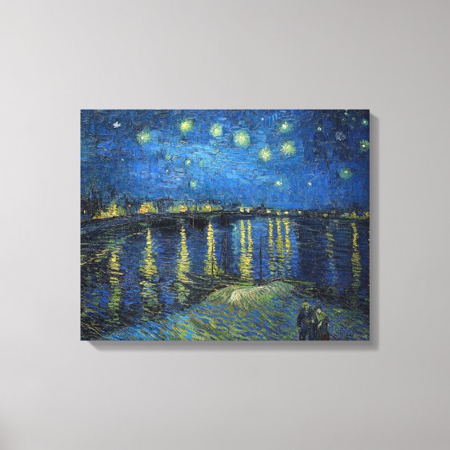 Vincent van Gogh - Starry Night Over the Rhone Leinwanddruck (Vorderseite)