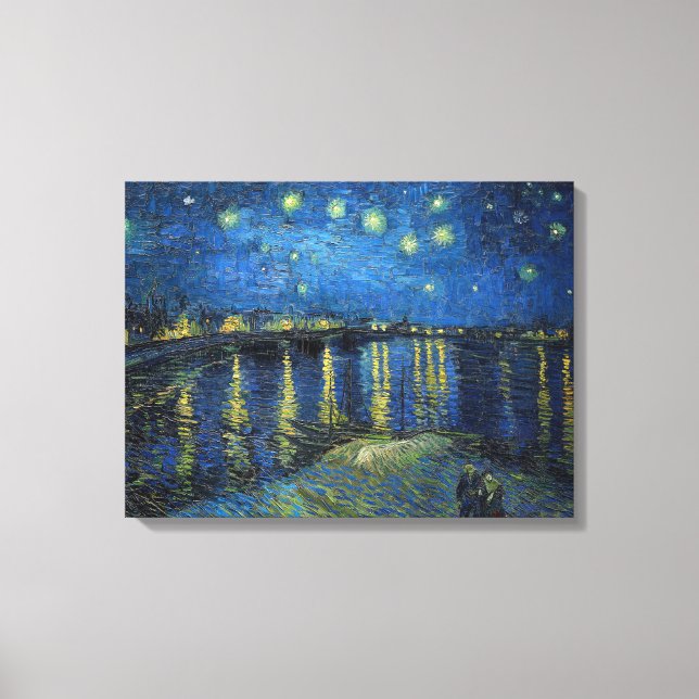 Vincent van Gogh - Starry Night Over the Rhone Leinwanddruck (Vorderseite)