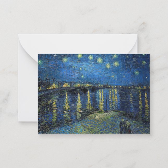 Vincent van Gogh - Starry Night Over the Rhone Mitteilungskarte (Vorderseite)