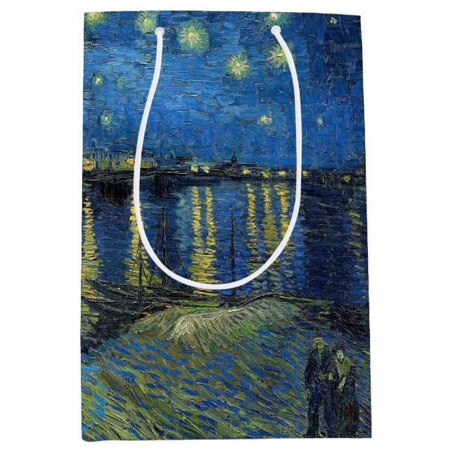 Vincent van Gogh - Starry Night Over the Rhone Mittlere Geschenktüte (Vorderseite)