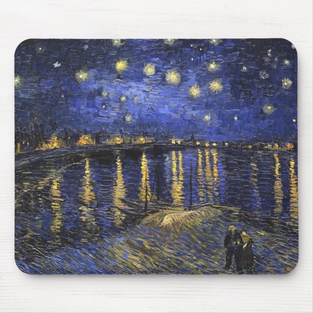 Vincent van Gogh Starry Night Over The Rhone Mousepad (Vorne)