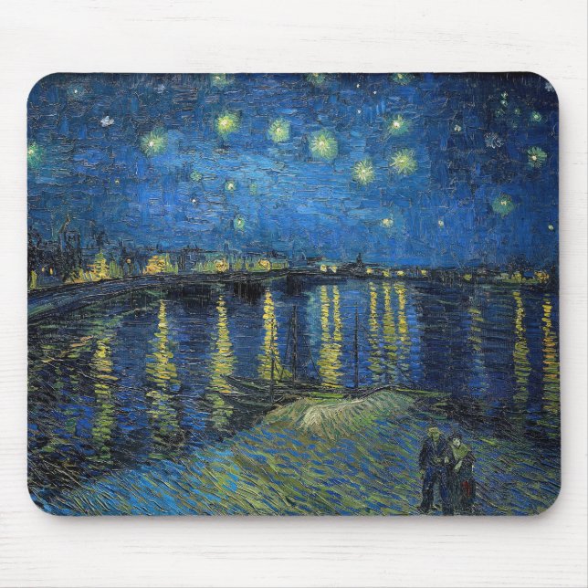 Vincent van Gogh - Starry Night Over the Rhone Mousepad (Vorne)