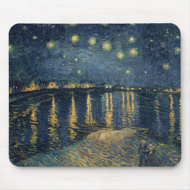 Vincent van Gogh | Starry Night Over the Rhone Mousepad (Vorne)