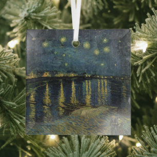 Vincent van Gogh Starry Night Over the Rhone Ornament Aus Glas