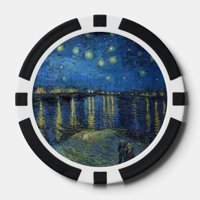 Vincent van Gogh - Starry Night Over the Rhone Pokerchips (Vorderseite)