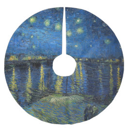 Vincent van Gogh - Starry Night Over the Rhone Polyester Weihnachtsbaumdecke