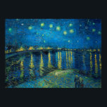 Vincent Van Gogh Starry Night Over the Rhone Poster<br><div class="desc">Van Gogh Masterpiece Starry Night - Ein Gemälde von Vincent Van Gogh,  Starry Night Over the Rhone,  zeigt eine Nacht voller Sterne und eine Brücke. In Arles France in der Nacht gemalt,  1888 gemalt.</div>