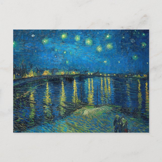 Vincent Van Gogh Starry Night Over the Rhone Postkarte (Vorderseite)