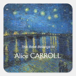 Vincent van Gogh - Starry Night Over the Rhone Quadratischer Aufkleber