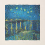 Vincent Van Gogh Starry Night Over the Rhone Schal<br><div class="desc">Van Gogh Masterpiece Starry Night - Ein Gemälde von Vincent Van Gogh,  Starry Night Over the Rhone,  zeigt eine Nacht voller Sterne und eine Brücke. In Arles France in der Nacht gemalt,  1888 gemalt.</div>