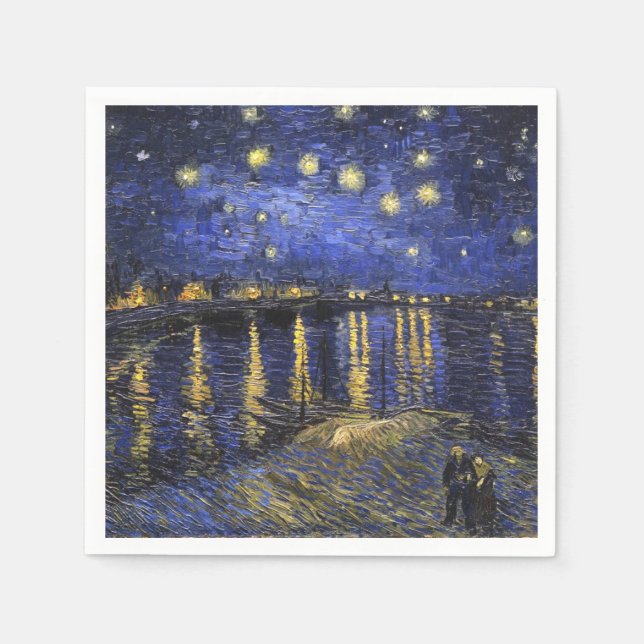 Vincent van Gogh Starry Night Over The Rhone Serviette (Vorderseite)