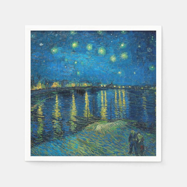 Vincent Van Gogh Starry Night Over the Rhone Serviette (Vorderseite)