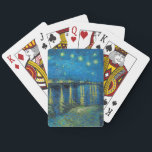 Vincent Van Gogh Starry Night Over the Rhone Spielkarten<br><div class="desc">Van Gogh Masterpiece Starry Night - Ein Gemälde von Vincent Van Gogh,  Starry Night Over the Rhone,  zeigt eine Nacht voller Sterne und eine Brücke. In Arles France in der Nacht gemalt,  1888 gemalt.</div>