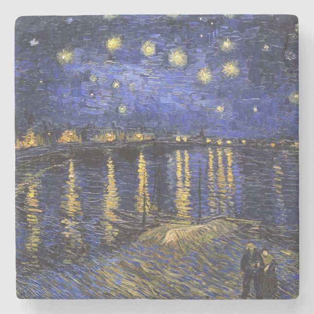 Vincent van Gogh Starry Night Over The Rhone Steinuntersetzer (Vorderseite)