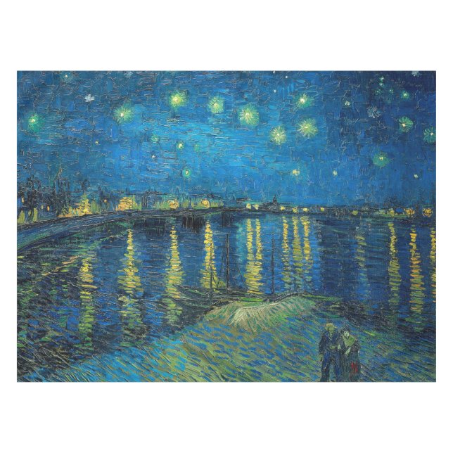 Vincent Van Gogh Starry Night Over the Rhone Tischdecke (Vorderseite (Horizontal))