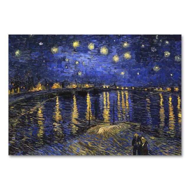 Vincent van Gogh Starry Night Over The Rhone Tischnummer (Vorderseite)