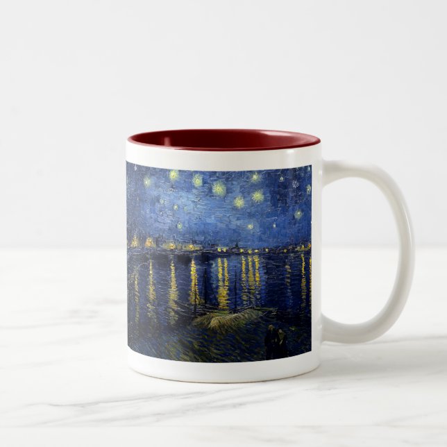 Vincent Van Gogh , Starry Night Over the Rhone Zweifarbige Tasse (Rechts)
