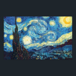 Vincent Van Gogh Starry NIght Painting Poster<br><div class="desc">Berühmtes Abendgemälde von Vincent Van Gogh.</div>