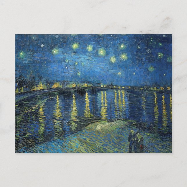 Vincent van Gogh Starry Night Postcard Postkarte (Vorderseite)