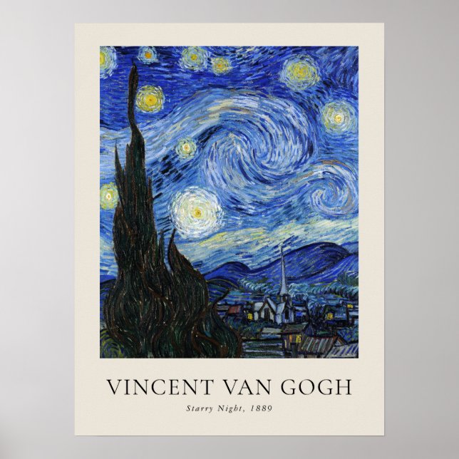 Vincent Van Gogh Starry Night Poster (Vorne)