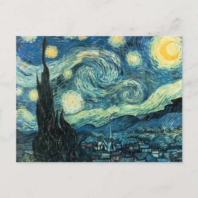 Vincent Van Gogh Starry Night Postkarte (Vorderseite)