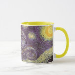 Vincent van Gogh - Starry Night Tasse<br><div class="desc">Die Starry Night (1889) von Vincent van Gogh ist ein Vintager Post-Impressionismus der Kunstlandschaft Landschaftsmalerei. Der Blick auf eine Stadt in einem Tal bei Nacht mit den Wolken, den Sternen und einem schönen goldgelben Halbmond. Es wurde im Laufe des Tages aus der Erinnerung gemalt und ist van Goghs bekanntestes Gemälde....</div>