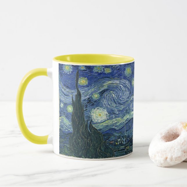 Vincent Van Gogh - Starry night Tasse (Mit Donut)