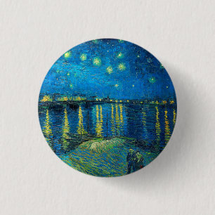 Vincent Van Gogh Starry Night über der Rhone Button