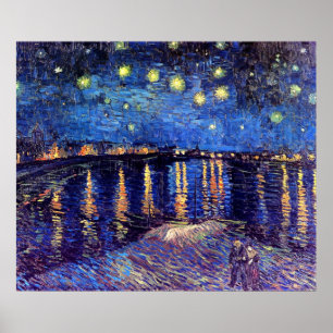 Vincent Van Gogh - Starry Night über der Rhone Poster