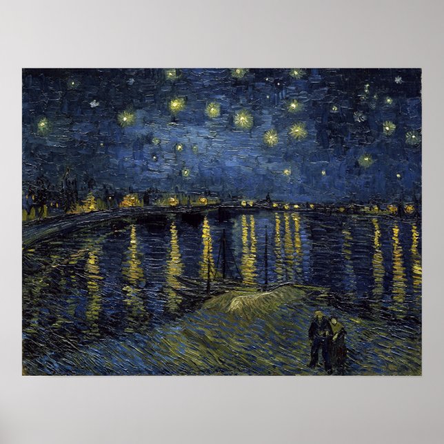 Vincent van Gogh Starry Night über der Rhone Poster (Vorne)