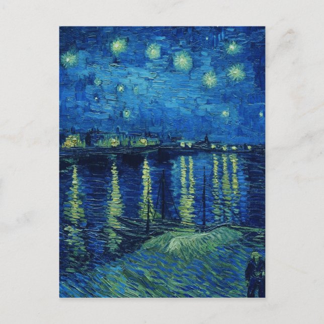 Vincent Van Gogh - Starry Night über der Rhone Postkarte (Vorderseite)