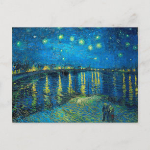 Vincent Van Gogh Starry Night über der Rhone Postkarte