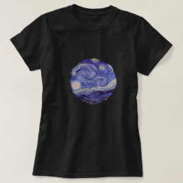 Vincent Van Gogh Starry Night Vintag Circle Art T-Shirt