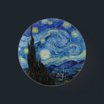 Vincent Van Gogh Starry Night Vintag Kunstkunst<br><div class="desc">Vincent Van Gogh Starry Night Vintag Fine Art Button</div>