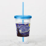 Vincent Van Gogh Starry Night Vintag Kunstkunst Acryltrinkbecher<br><div class="desc">Vincent van Gogh Starry Night Fine Art Painting Starry Night ist ein Gemälde des niederländischen post-impressionistischen Künstlers Vincent van Gogh. Der blaue Nachthimmel ist voll von wirbelnden Wolken, Sternen und einem hellen Halbmond. Die Sternennacht ist die einzige Nacht in der Serie von Ausblicken aus seinem Schlafzimmerfenster. Bewegung: Post-Impressionismus. Schöne, kunstvoll...</div>