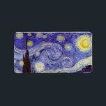 Vincent Van Gogh Starry Night Vintag Kunstkunst Adressaufkleber<br><div class="desc">Vincent van Gogh Starry Night Fine Art Painting Starry Night ist ein Gemälde des niederländischen post-impressionistischen Künstlers Vincent van Gogh. Der blaue Nachthimmel ist voll von wirbelnden Wolken, Sternen und einem hellen Halbmond. Die Sternennacht ist die einzige Nacht in der Serie von Ausblicken aus seinem Schlafzimmerfenster. Bewegung: Post-Impressionismus. Schöne, kunstvoll...</div>