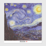 Vincent Van Gogh Starry Night Vintag Kunstkunst Aufkleber<br><div class="desc">Vincent van Gogh Starry Night Fine Art Painting Starry Night ist ein Gemälde des niederländischen post-impressionistischen Künstlers Vincent van Gogh. Der blaue Nachthimmel ist voll von wirbelnden Wolken, Sternen und einem hellen Halbmond. Die Sternennacht ist die einzige Nacht in der Serie von Ausblicken aus seinem Schlafzimmerfenster. Bewegung: Post-Impressionismus. Schöne, kunstvoll...</div>