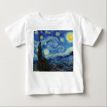 Vincent Van Gogh Starry Night Vintag Kunstkunst Baby T-shirt<br><div class="desc">Vincent Van Gogh Starry Night Vintag Fine Art Baby T - Shirt</div>