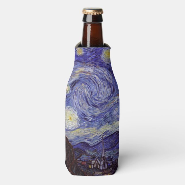 Vincent Van Gogh Starry Night Vintag Kunstkunst Flaschenkühler (Flaschenvorderseite)