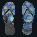 Vincent Van Gogh Starry Night Vintag Kunstkunst Flip Flops<br><div class="desc">Vincent Van Gogh Starry Night Vintag Kunstkunst</div>