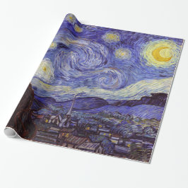 Vincent Van Gogh Starry Night Vintag Kunstkunst Geschenkpapier