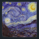 Vincent Van Gogh Starry Night Vintag Kunstkunst Halstuch<br><div class="desc">Vincent van Gogh Starry Night Fine Art Painting Starry Night ist ein Gemälde des niederländischen post-impressionistischen Künstlers Vincent van Gogh. Der blaue Nachthimmel ist voll von wirbelnden Wolken, Sternen und einem hellen Halbmond. Die Sternennacht ist die einzige Nacht in der Serie von Ausblicken aus seinem Schlafzimmerfenster. Bewegung: Post-Impressionismus. Schöne, kunstvoll...</div>