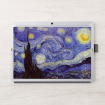 Vincent Van Gogh Starry Night Vintag Kunstkunst HP Laptop-Aufkleber<br><div class="desc">Vincent van Gogh Starry Night Fine Art Painting Starry Night ist ein Gemälde des niederländischen post-impressionistischen Künstlers Vincent van Gogh. Der blaue Nachthimmel ist voll von wirbelnden Wolken, Sternen und einem hellen Halbmond. Die Sternennacht ist die einzige Nacht in der Serie von Ausblicken aus seinem Schlafzimmerfenster. Bewegung: Post-Impressionismus. Schöne, kunstvoll...</div>