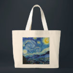 Vincent Van Gogh Starry Night Vintag Kunstkunst Jumbo Stoffbeutel<br><div class="desc">Vincent Van Gogh Starry Night Vintag Fine Art Toag</div>