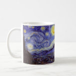 Vincent Van Gogh Starry Night Vintag Kunstkunst Kaffeetasse<br><div class="desc">Vincent van Gogh Starry Night Fine Art Painting Starry Night ist ein Gemälde des niederländischen post-impressionistischen Künstlers Vincent van Gogh. Der blaue Nachthimmel ist voll von wirbelnden Wolken, Sternen und einem hellen Halbmond. Die Sternennacht ist die einzige Nacht in der Serie von Ausblicken aus seinem Schlafzimmerfenster. Bewegung: Post-Impressionismus Schöne künstlerische...</div>