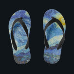 Vincent Van Gogh Starry Night Vintag Kunstkunst Kinderbadesandalen<br><div class="desc">Vincent Van Gogh Starry Night Vintag Fine Art Kid's Flip Flops</div>