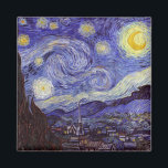 Vincent Van Gogh Starry Night Vintag Kunstkunst Magnet<br><div class="desc">Vincent van Gogh Starry Night Fine Art Painting Starry Night ist ein Gemälde des niederländischen post-impressionistischen Künstlers Vincent van Gogh. Der blaue Nachthimmel ist voll von wirbelnden Wolken, Sternen und einem hellen Halbmond. Die Sternennacht ist die einzige Nacht in der Serie von Ausblicken aus seinem Schlafzimmerfenster. Bewegung: Post-Impressionismus. Schöne, kunstvoll...</div>