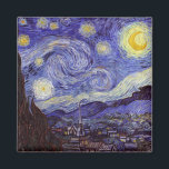 Vincent Van Gogh Starry Night Vintag Kunstkunst Magnet<br><div class="desc">Vincent van Gogh Starry Night Fine Art Painting Starry Night ist ein Gemälde des niederländischen post-impressionistischen Künstlers Vincent van Gogh. Der blaue Nachthimmel ist voll von wirbelnden Wolken, Sternen und einem hellen Halbmond. Die Sternennacht ist die einzige Nacht in der Serie von Ausblicken aus seinem Schlafzimmerfenster. Bewegung: Post-Impressionismus. Schöne, kunstvoll...</div>